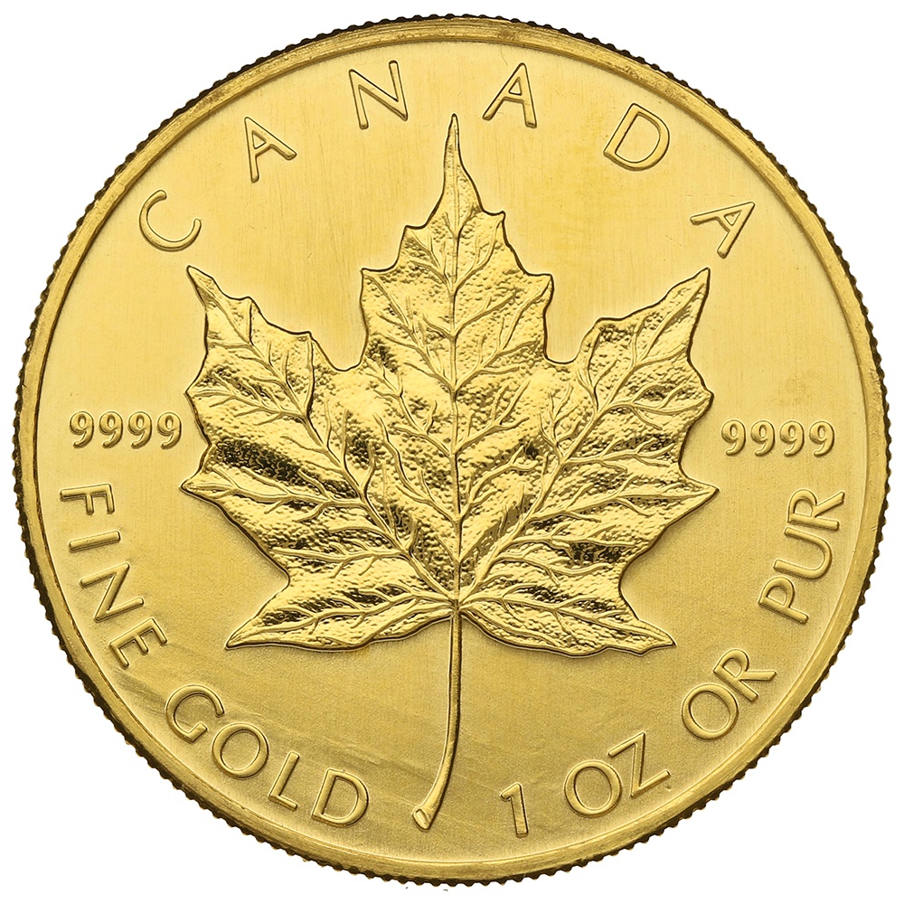 Gold Canadian Maple Leaf Coin 1990 - 1 oz